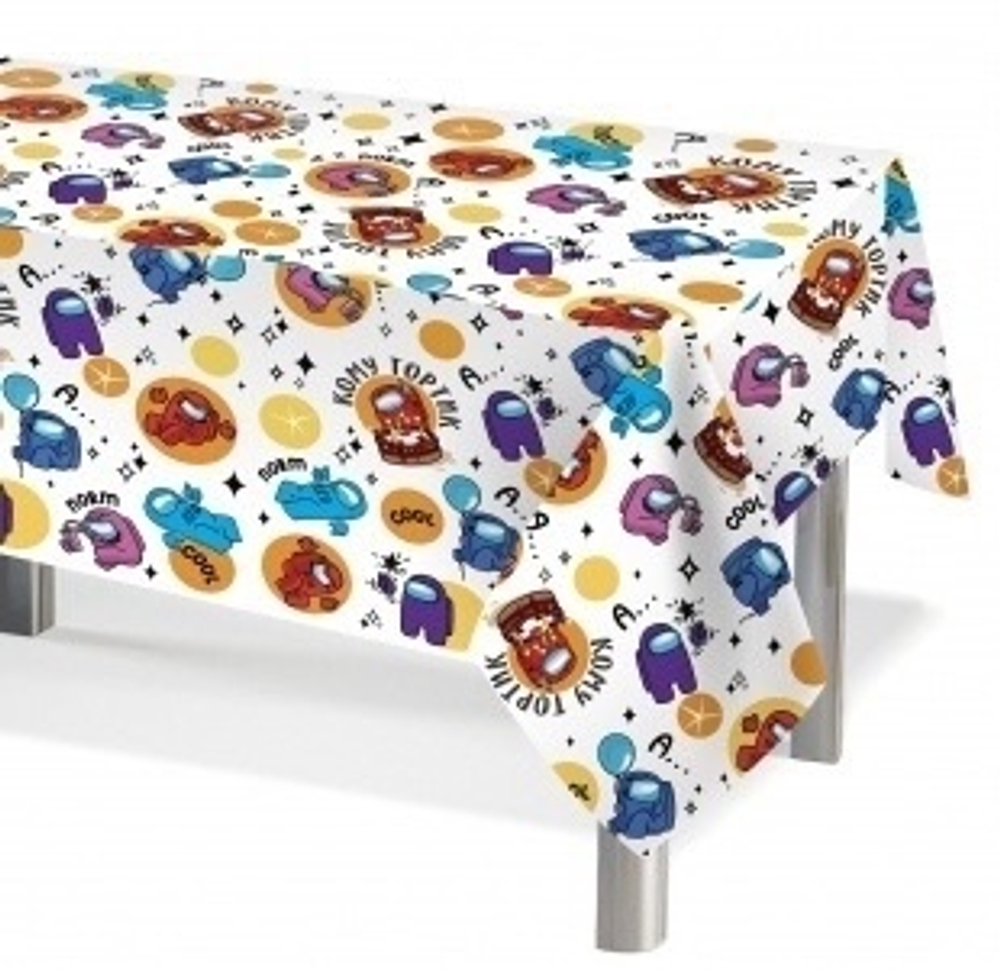 Скатерть, Игра Среди Нас, Вечеринка, Космонавтик 1,2*1,8 см, 1 шт.
