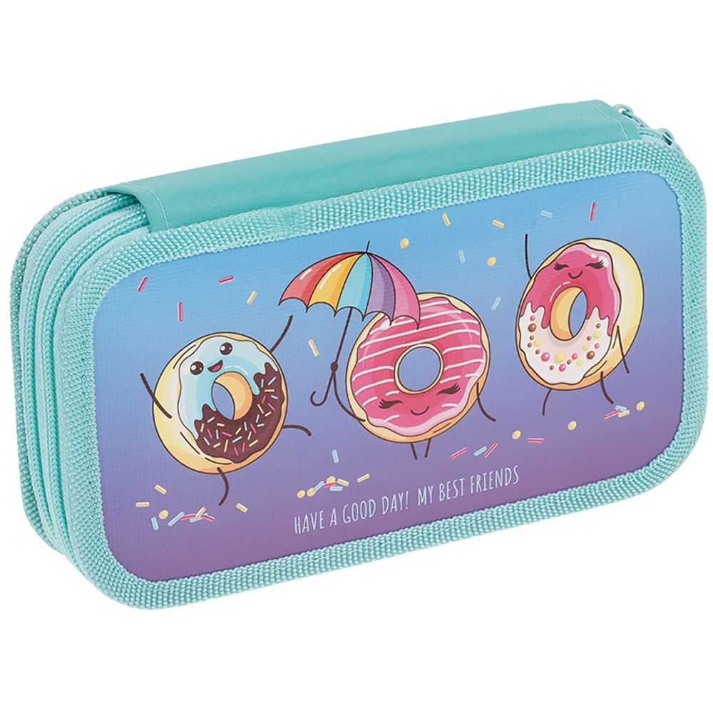 Пенал 2 отделения, 190*105 ArtSpace "Donuts", ламинированный картон