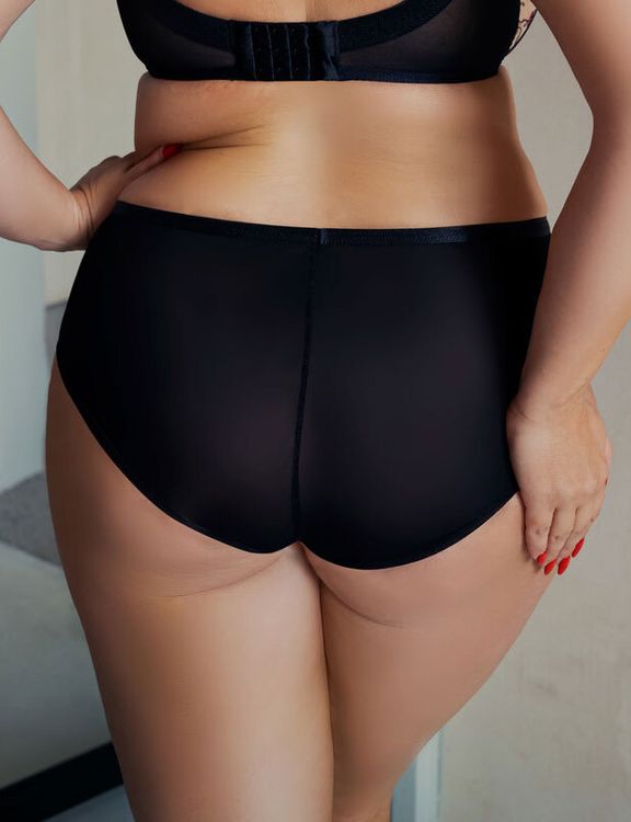 Трусы Kris Line Touch слипы High Waist (черный/бежевый)