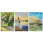 Тетради 40 л. в точку обложка SoftTouch, НАБОР 3 шт., бежевая бумага 70 г/м2, сшивка, А5 (147х210 мм), MASTERPIECE, BRAUBERG, 403802