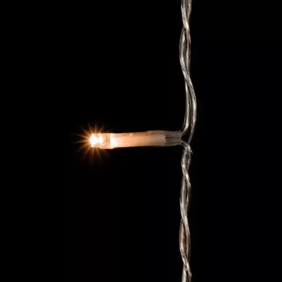 Светодиодный занавес 2*3 м., 600 теплых белых LED ламп, облегченный, прозрачный провод ПВХ, LTC (PCL600NOT-10-2WW)