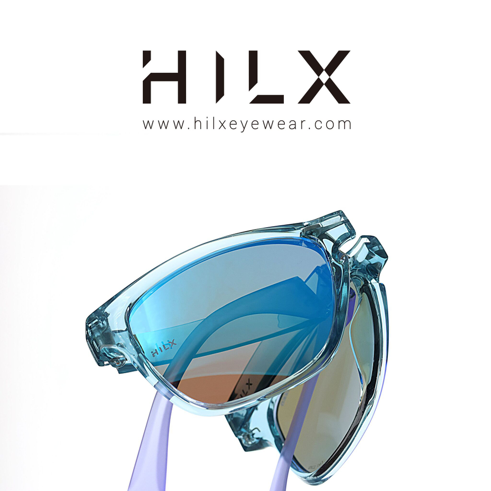 Спортивные очки HILX Unfold Shiny Crystal Green / Blue Polarized Lens