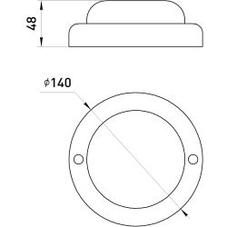 Светильник ЖКХ светодиодный ЭРА SPB-201-3-40K-008 8Вт 4000K IP65 D140 круг с ИК датчиком движения