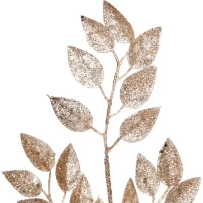 Ветка декоративная «Волшебные листья» 50 см, Шампань