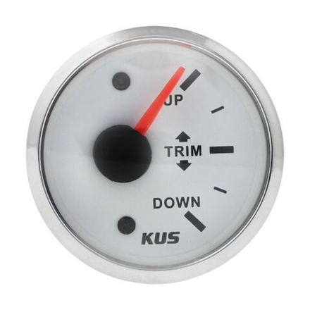 Трим-указатель Yamaha c 2001 г., белый циферблат, нержавеющий ободок, д. 52 мм