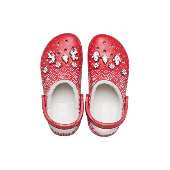 Crocs Classic Lined Clog 'Holiday Charm Red'