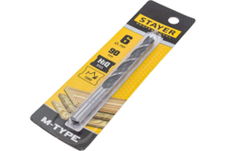 Сверло спиральное по дереву М-образная заточка M-type Professional (6х90х50 мм; HCS) Stayer 2942-090-06_z02