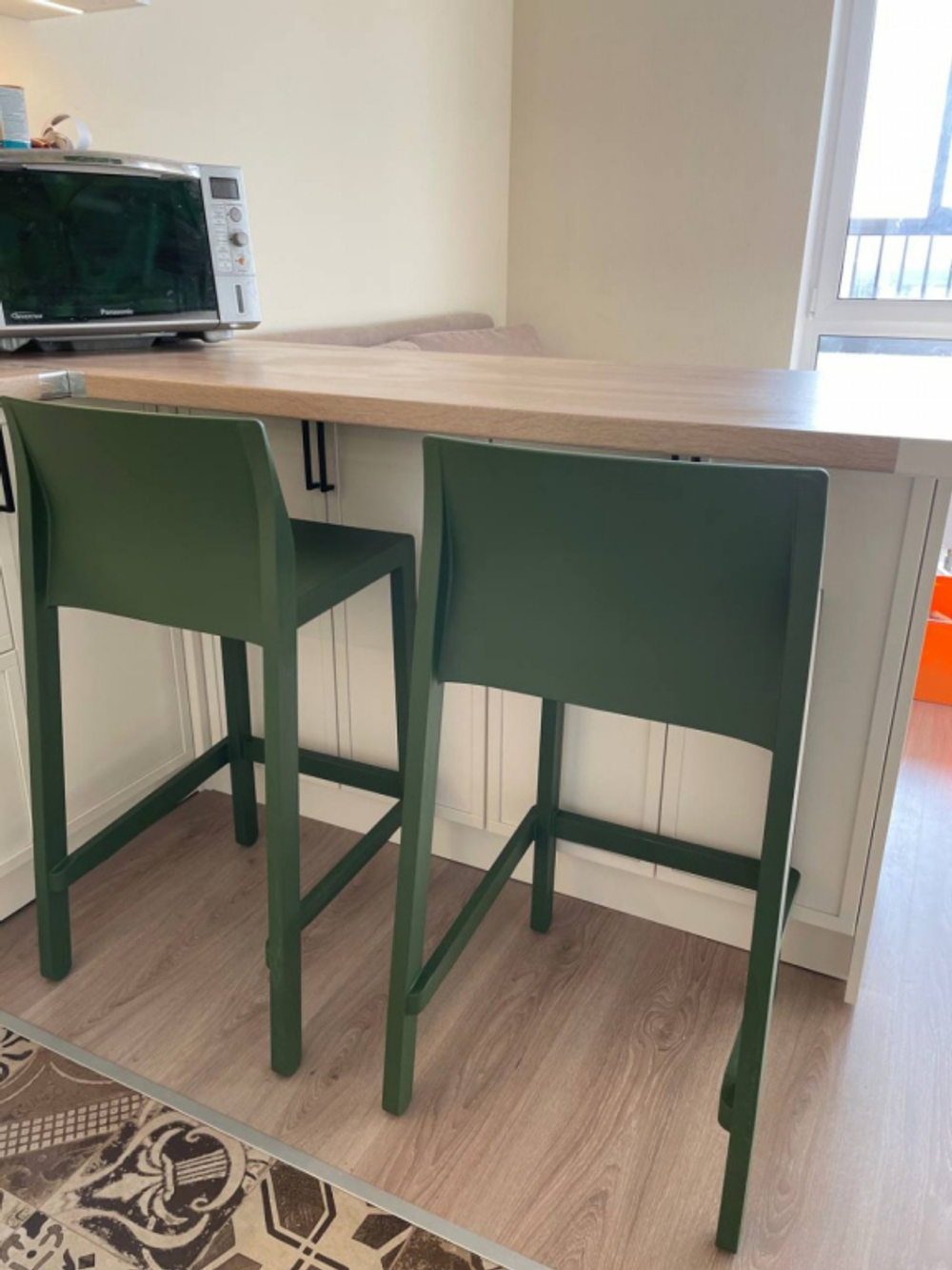 Стул полубарный пластиковый Scab Design Kate, зеленый