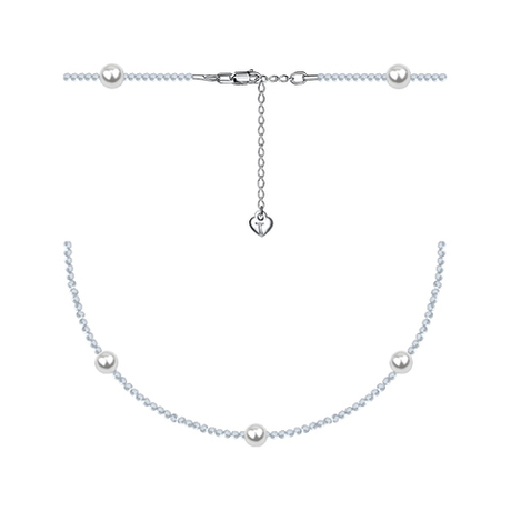 Колье из серебра с агатами