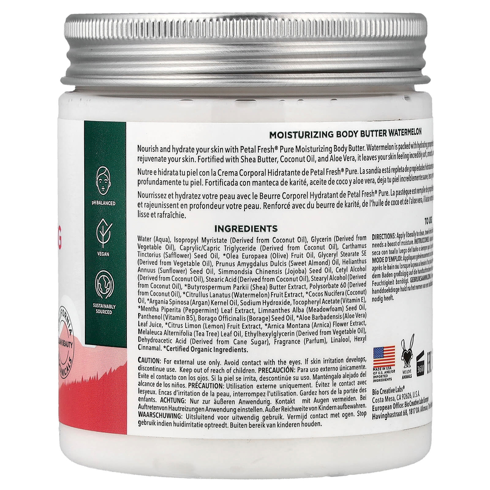 Petal Fresh, увлажняющее масло для тела, арбуз, 237 мл (8 унций)