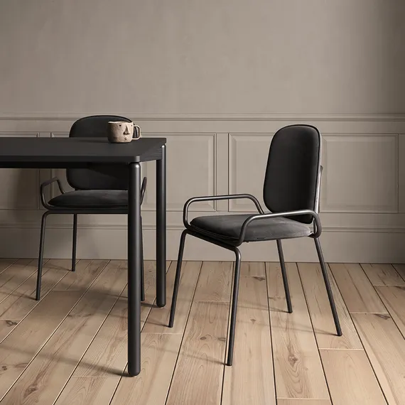 Стул Ror, Double Frame, черный велюр