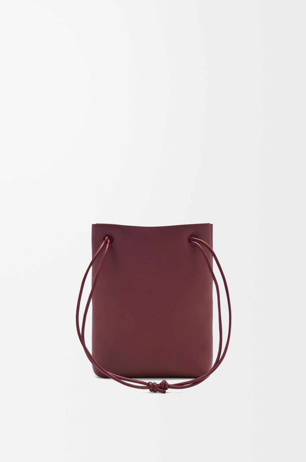Loewe Сумка-мешок Pebble из гладкой телячьей кожи, бургунди