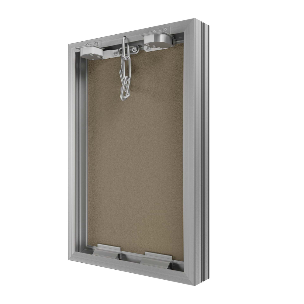 Люк ревизионный D Ceramo Base 400х600 скрыт.монтаж съемный алюминий EVECS