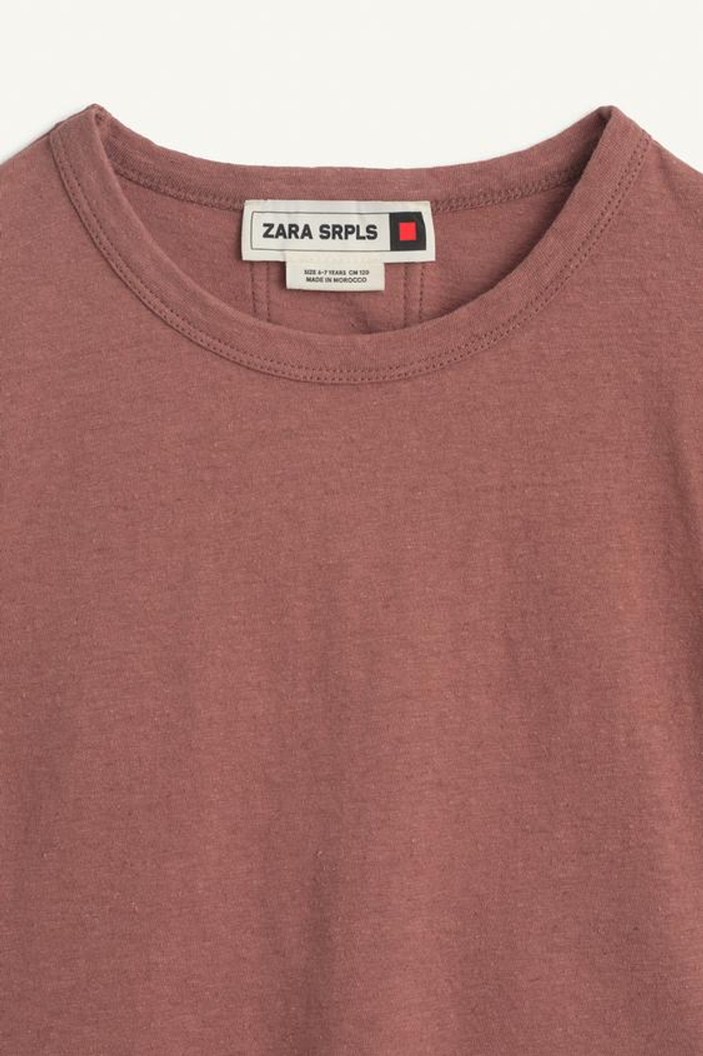 ZARA ТОП С КРУГЛЫМ ВЫРЕЗОМ, ТЕРРАКОТОВЫЙ