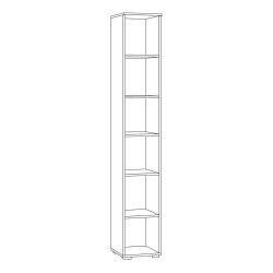 Шкаф-пенал Октава 13.228, Серый графит, Дуб золотой