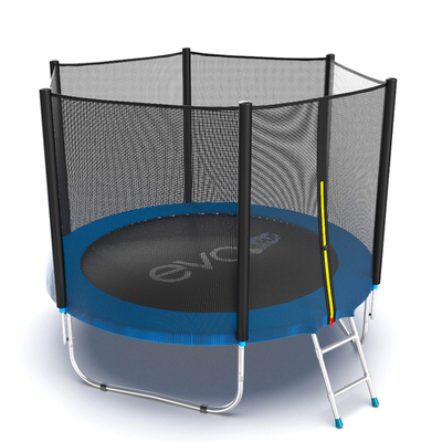 EVO JUMP External 8ft (Blue) Батут с внешней сеткой и лестницей, диаметр 8ft (синий)