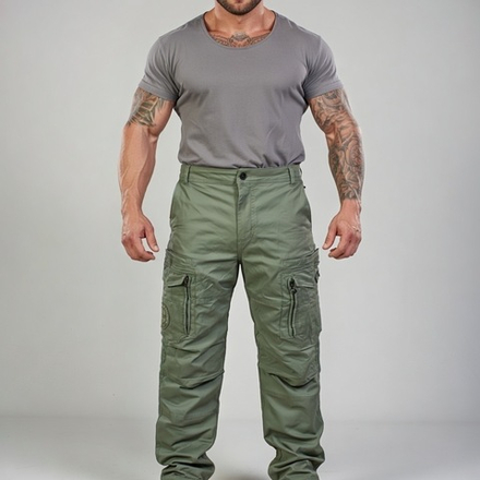 Карго штаны оливковые Yakuza Premium 3953