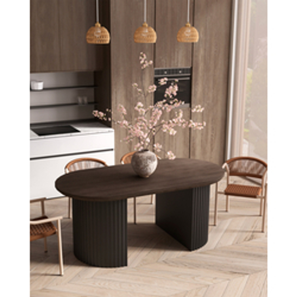 Стул Syna коричневый бежевые ножки