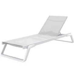 Шезлонг алюминиевый Tropic, белый