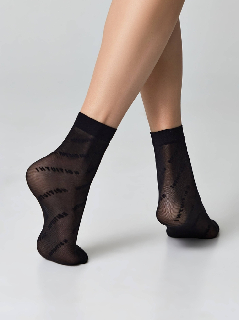 CONTE FANTASY Носки с эффектом мелкой сетки и надписями «Intuition»