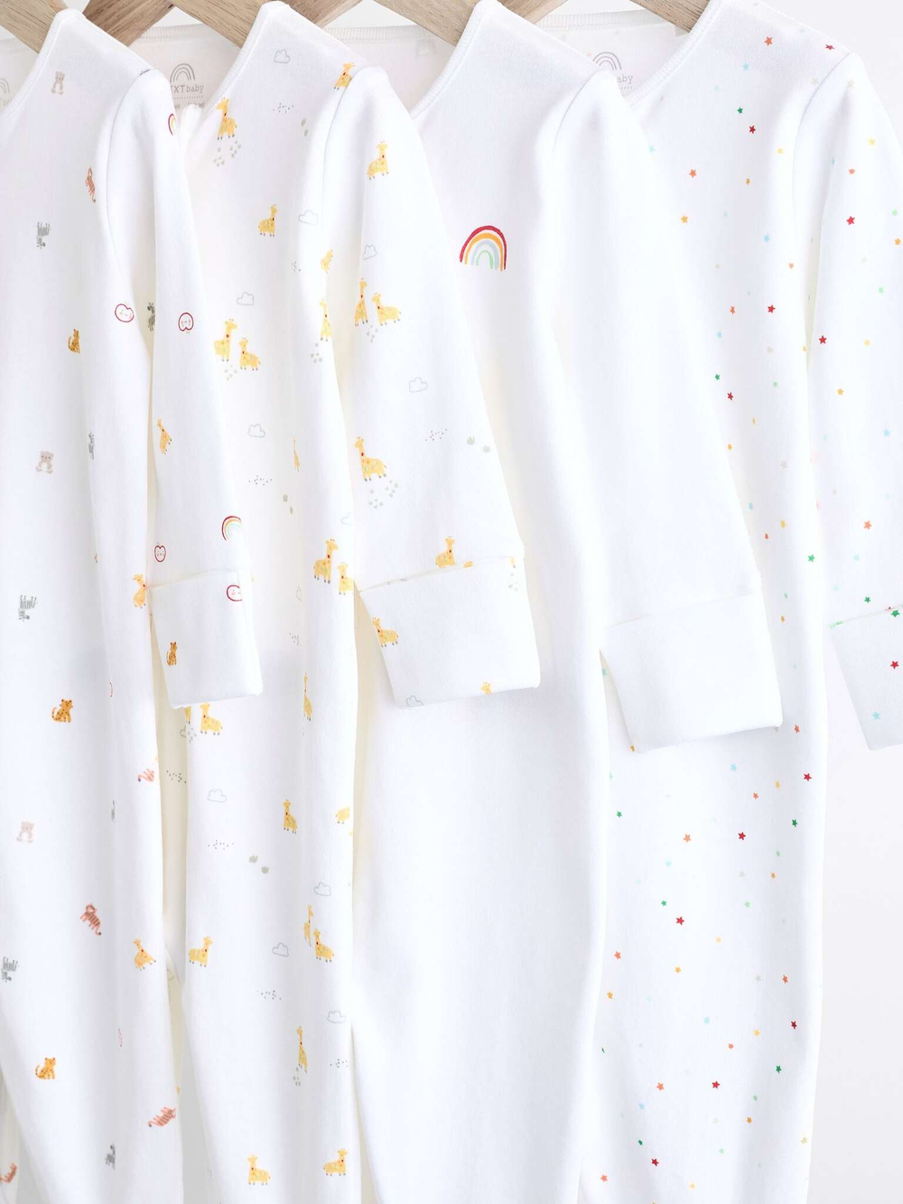 Комбинезон / Cлип для малышей Next K79-485, 4 шт., Белый