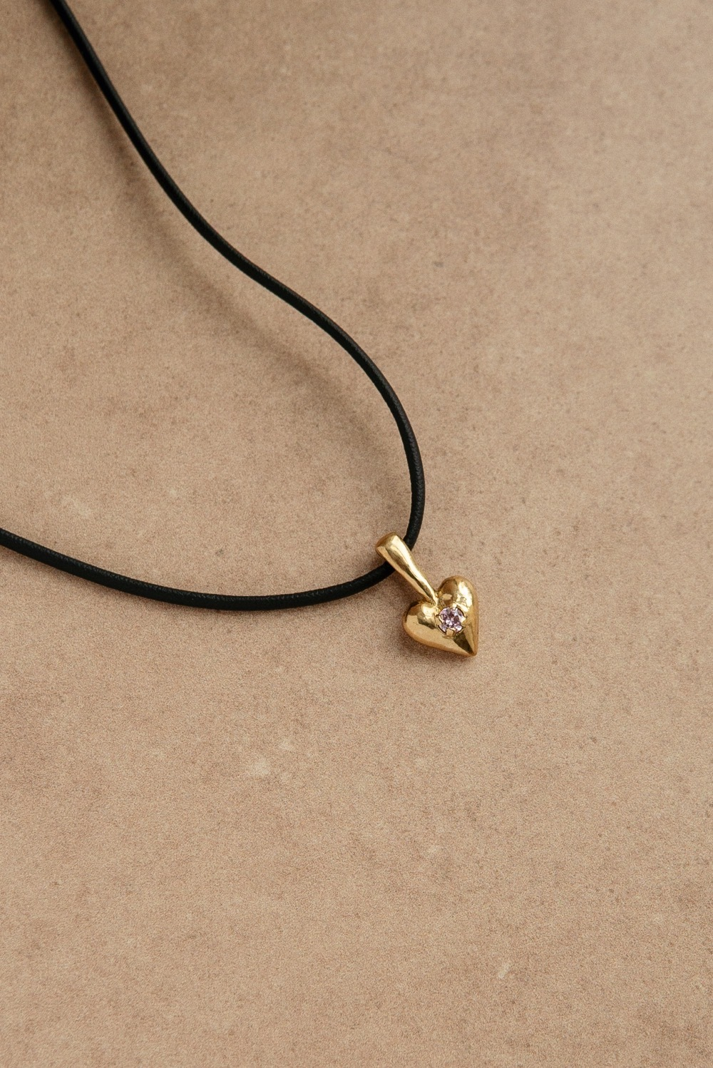 Кулон Лав с розовым фианитом