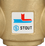 Смесительный клапан Stout G 1 1/4 НР 60°С для твердотопливных котлов