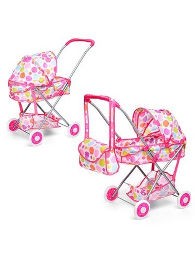 Коляска для кукол Шары, складная, прогулочная с капюшоном (Y936B-7)
