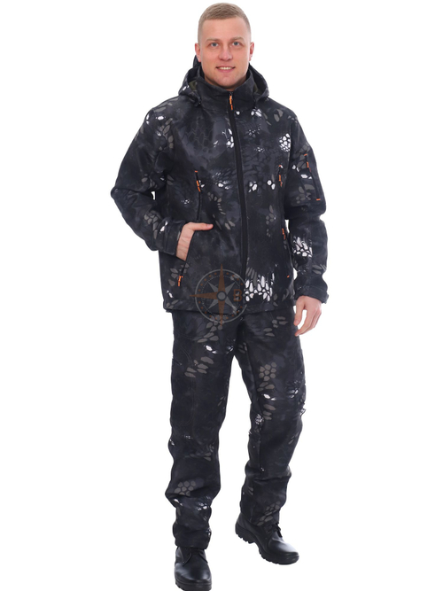 КОСТЮМ ВАЛЬД ДМС (ТАСЛАН/ФЛИС КМФ piton black)
