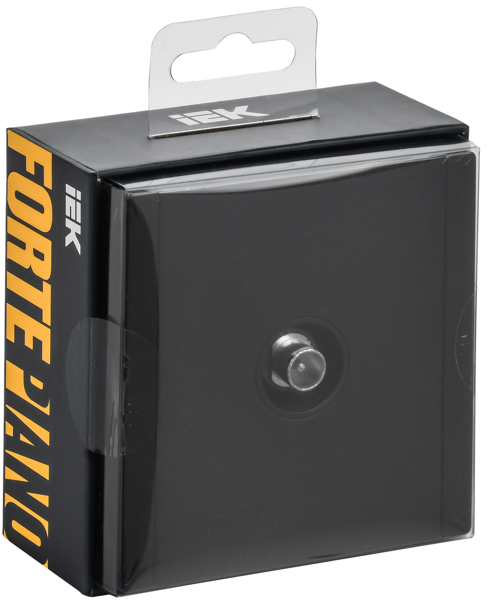 FORTE&PIANO Розетка TV проходная FP129M металл черный IEK