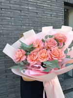 Букет персиковых французских роз