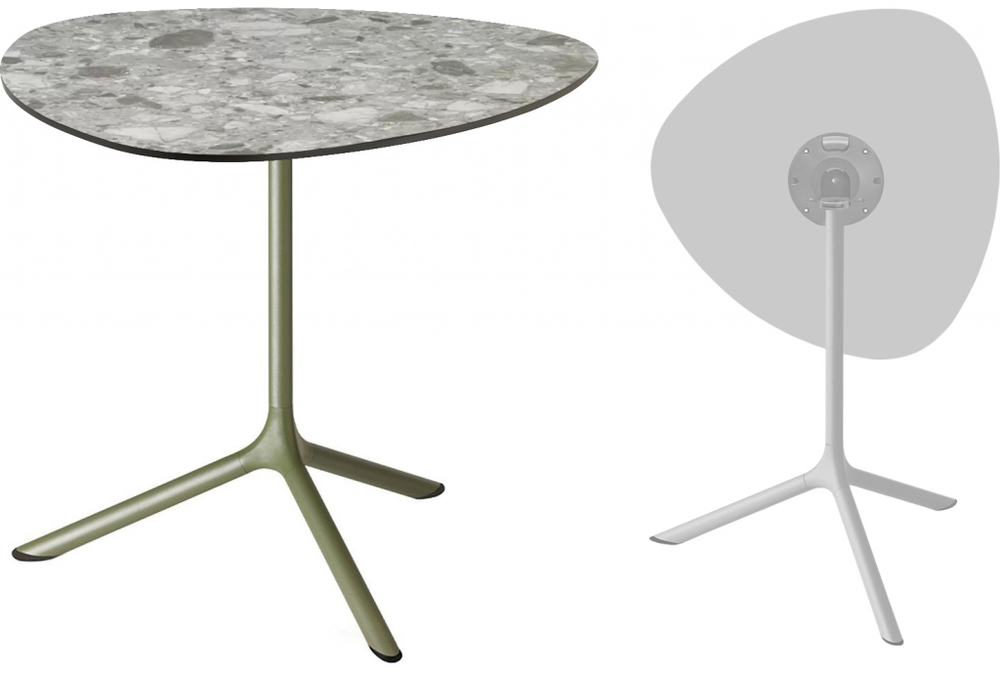 Стол ламинированный обеденный складной Scab Design Tripe Maxi Folding, оливковый, зернистый