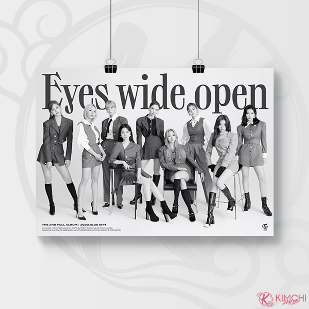 Постер А4 - TWICE - Eyes Wide Open