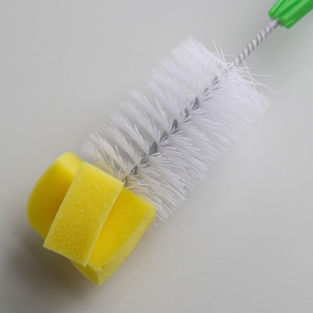 1267102 Ёршик для посуды с губкой, 21×5 см, цвет МИКС