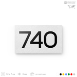 Номер на дверь 740, табличка на дверь для офиса, квартиры, кабинета, аудитории, склада, белая 120х70 мм, Айдентика Технолоджи