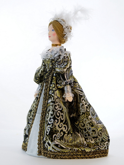 Кукла коллекционная Дама в придворном платье.