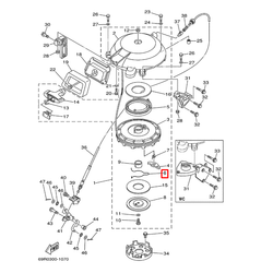 Пружина стартера Yamaha 25-30 (YUELANG)