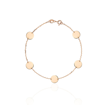 Браслет из красного золота 585 пробы JA-B-012817