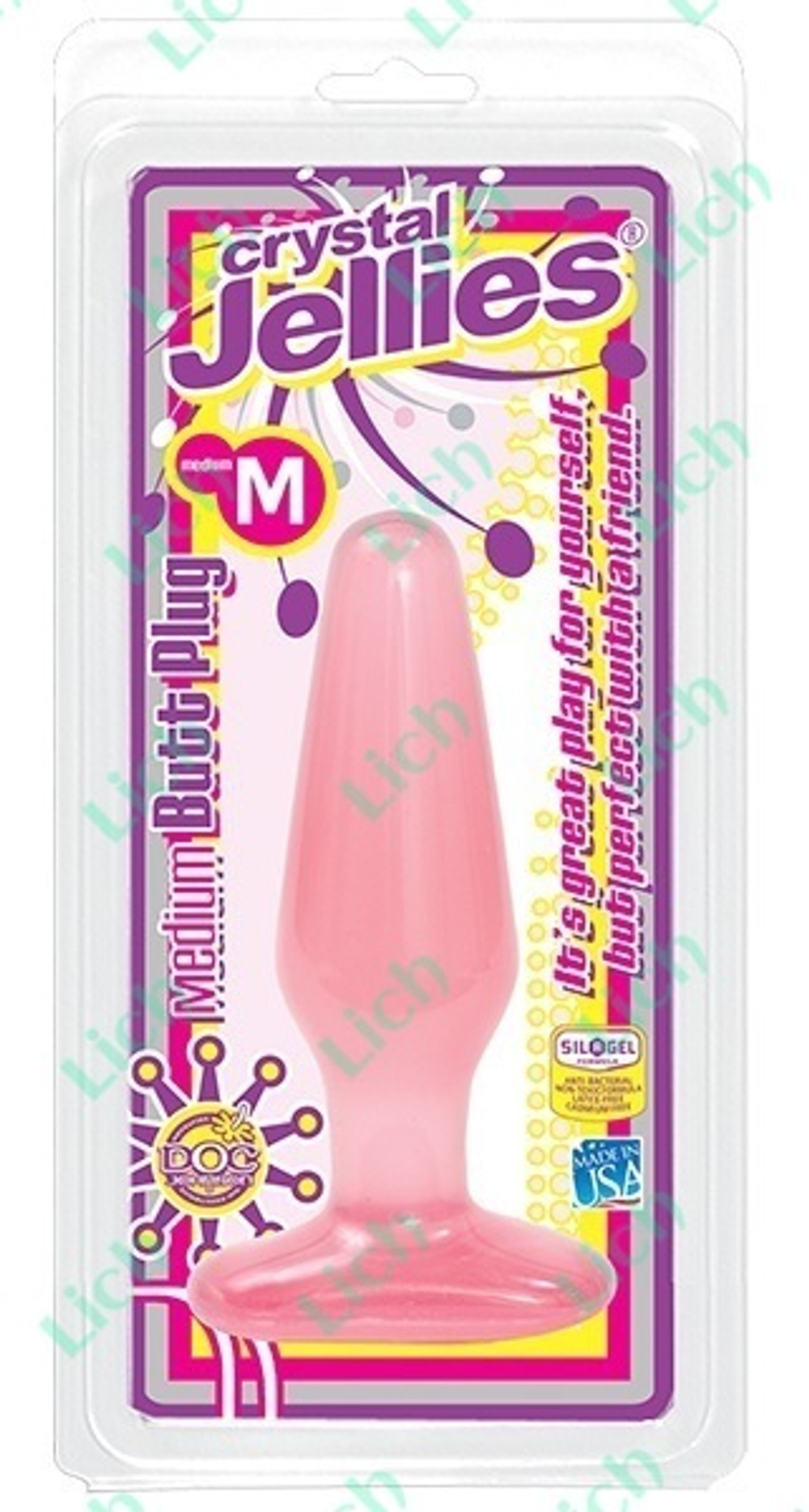 Розовая гелевая пробка MEDIUM