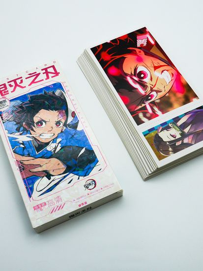 Набор открыток, карточек и наклеек "Клинок, рассекающий демонов / Demon Slayer", 188 предметов