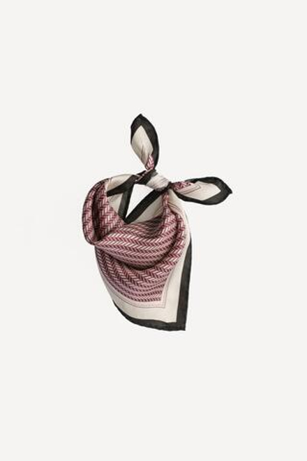 ZARA X WILLY CHAVARRIA ШАРФ ИЗ 100% ШЕЛКА, БУРГУНДИ