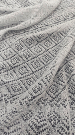 Оренбургский пуховый платок П3-120-03 серый