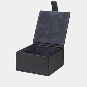 Кофр для хранения из кожи теленка, черного цвета