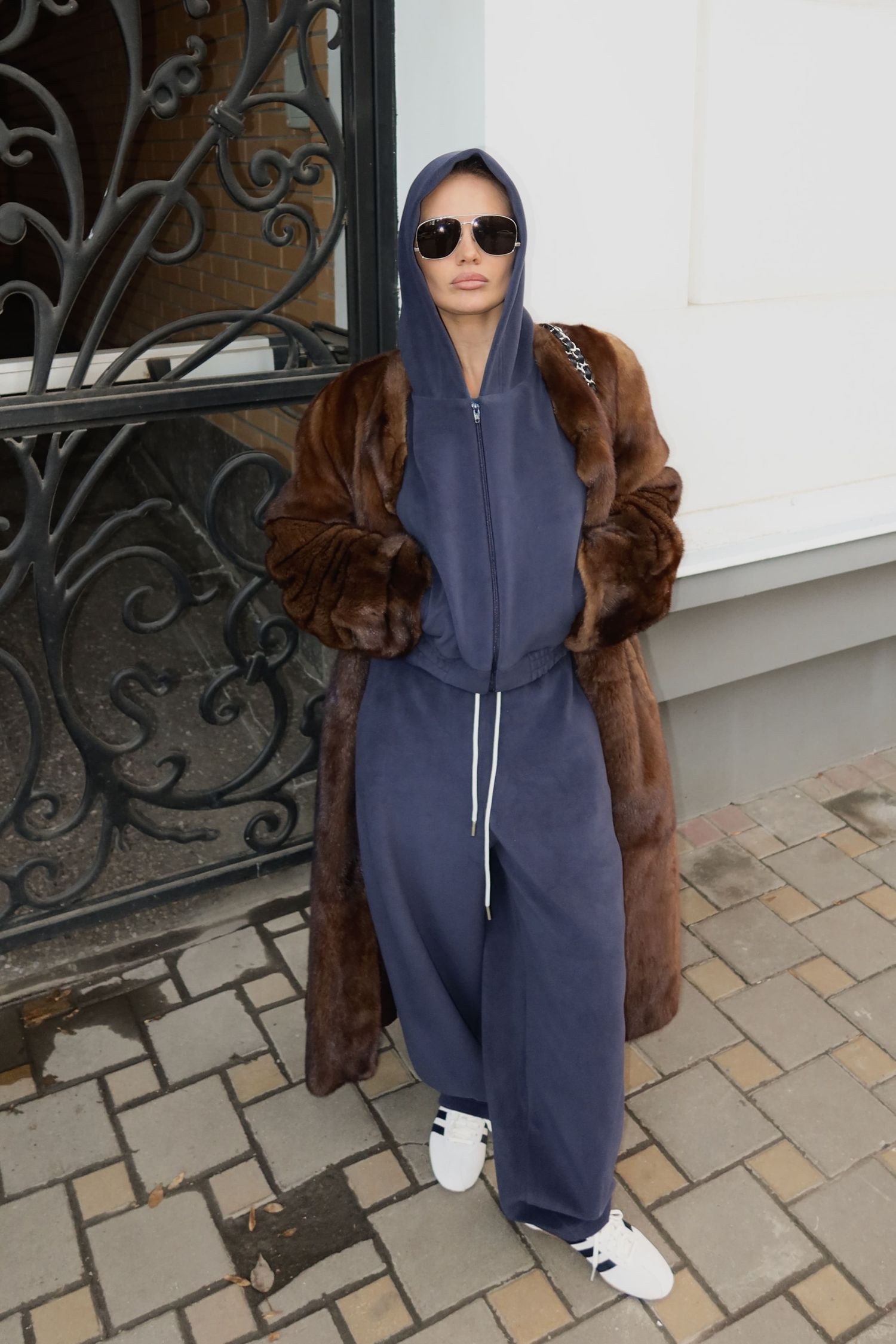 брюки-бананы из флиса 2moon, blueberry night