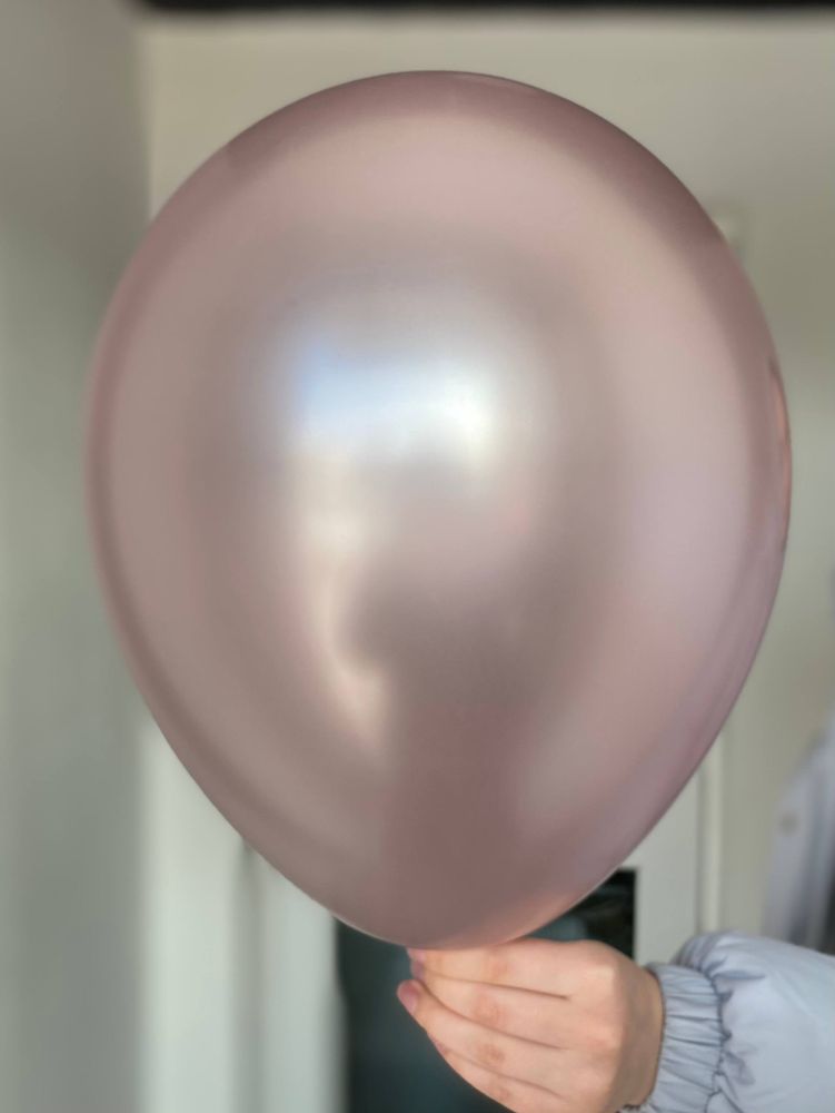 Воздушный шар однотонный хром Розовый Шелк S ПАЛИТРА №4091