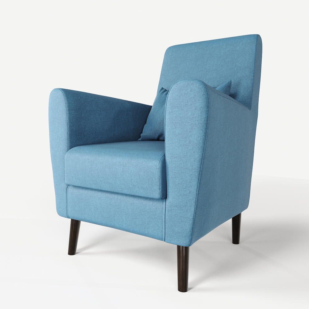 Кресло мягкое Грэйс D-10 (Азур) на высоких ножках с подлокотниками в гостиную, офис, зону ожидания, салон красоты.