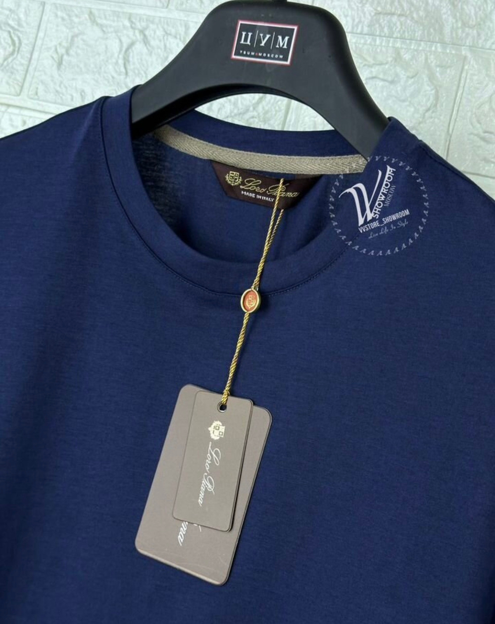 Футболка Loro Piana Marine Blue премиум