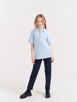 Брюки зауженные "Синие" для девочки 7+