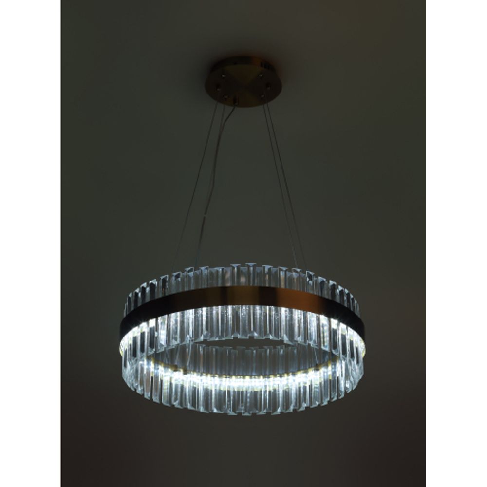 Люстра Rivoli Gwinnett 6193-201 подвесная светодиодная LED 3000-6300К 112 Вт с пультом | Хрусталь