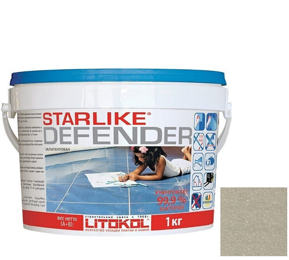 Затирка эпоксидная для швов Litokol Starlike Defender С.350 Crystal 1 кг